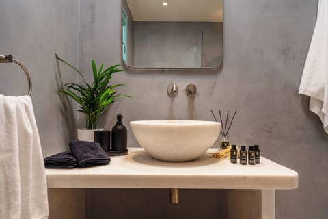 Superior Suite, Mountain View | Bathroom | Shower, hair dryer, slippers, towels