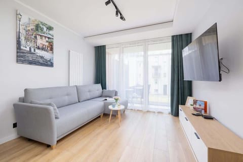 Living room with television.