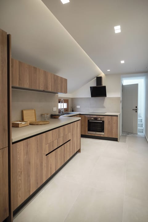 Panoramic Apartment, 2 Bedrooms | Private kitchen | Full-size fridge, microwave, oven, dishwasher