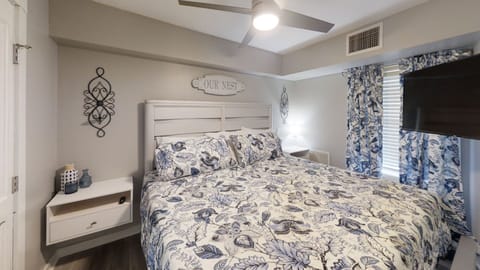Furniture, Indoors, Bed, Ceiling Fan, Bedroom