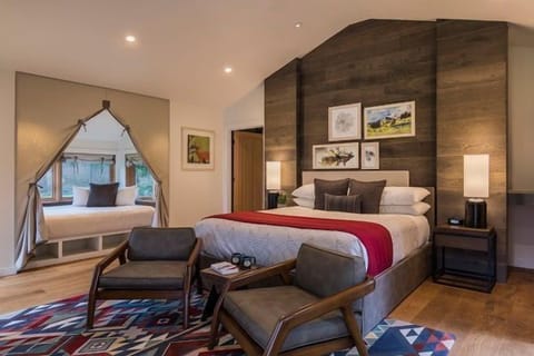 Relax in a beautifully appointed bedroom with modern comforts and a cozy feel.