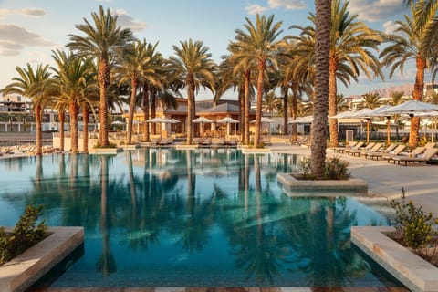 Outdoor pool, open 9:00 AM to 6:30 PM, pool umbrellas, sun loungers