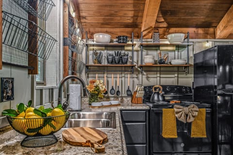 Indoors, Kitchen, Shelf, Sink, Refrigerator