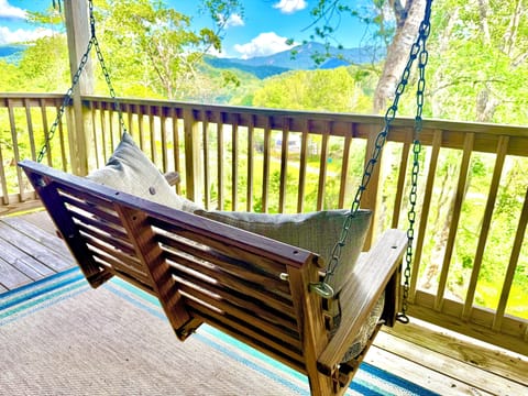 Mountain views with babbling brook and chirping bird sounds!