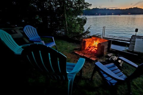 Firepit overlooking the lake!