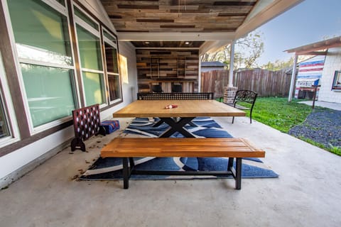 Outdoor Covered Porch with Games