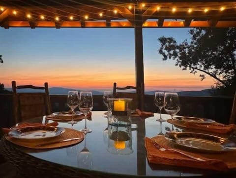 Sunset outdoor dining views