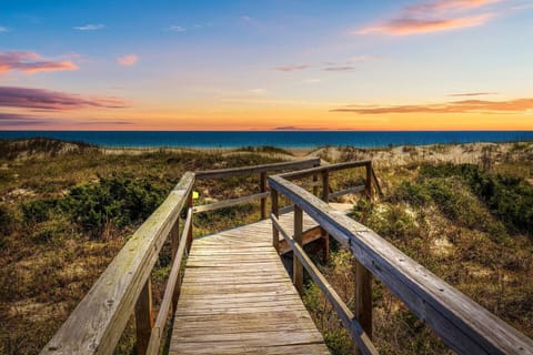 Sunset over the walkway