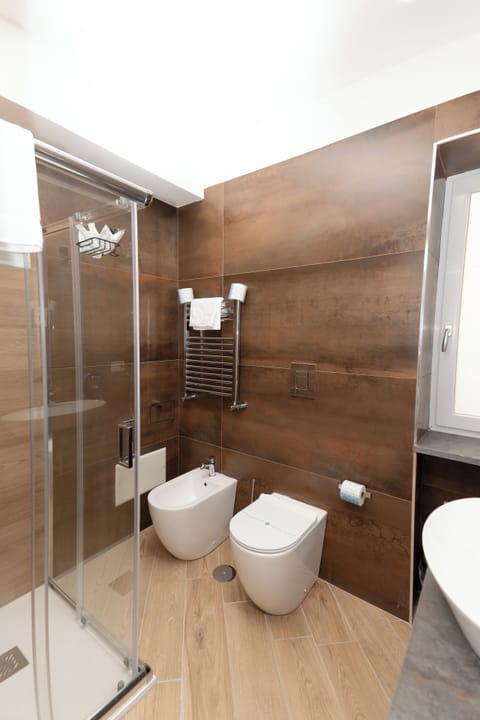 Free toiletries, hair dryer, slippers, bidet