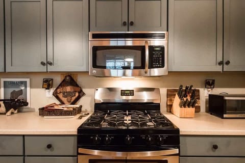 Kitchen is stocked with the essentials