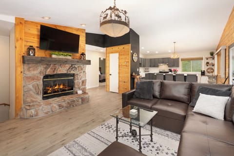 Wood Fireplace, HDTV