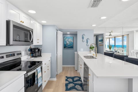 "Once Upon a Tide" - 2 Bedroom 2 Bath Beachfront Condo | Private kitchen | Microwave, toaster