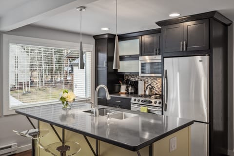 Kitchen and kitchen island