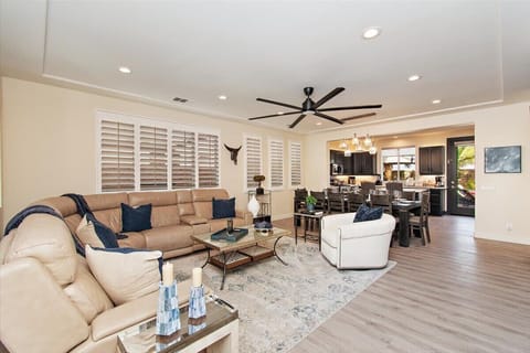 Open living room for group hangouts