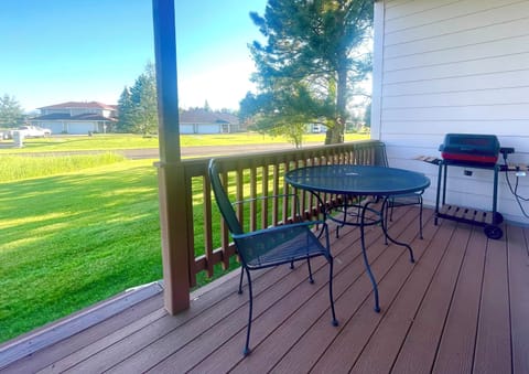 Sip coffee each morning from our private deck and take in the vibrant acreage to get your day started right!