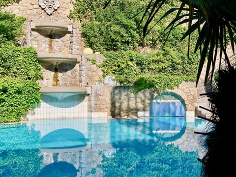 Indoor pool, outdoor pool, pool umbrellas, sun loungers
