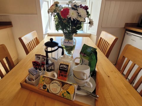 Kitchen/diner with welcome pack | Palmallet Cottage, Whithorn