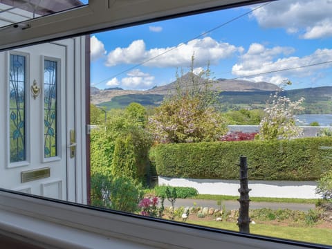 Mountain views from the large front window | Fellview, Brodick, Isle of Arran