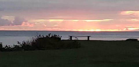 Sunrise over our bench!