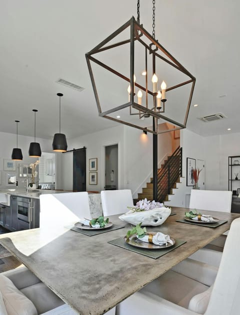 Very cool concrete dining table