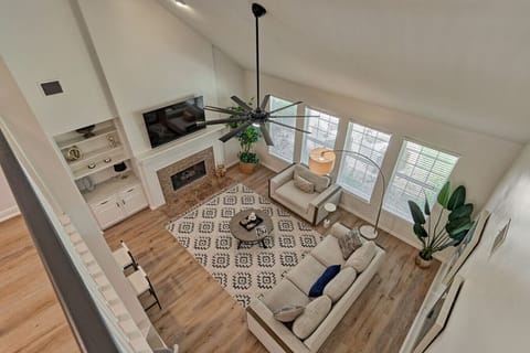 Spacious living area perfect for game nights and relaxing evenings together.