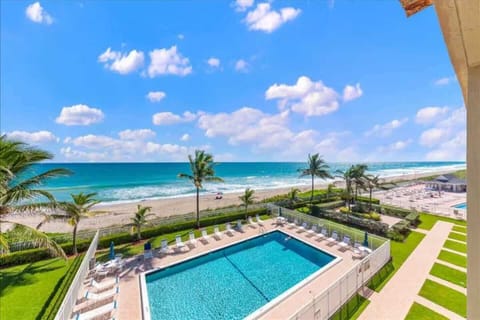 Pool Open All Year. POOL HEATING FOR THIS PROPERTY STARTS OCTOBER 15TH EACH YEAR AND HEATERS ARE TURNED OFF IN THE SPRING ON A DATE CHOSEN BY OUR HOA. (VIEW FROM BALCONY)