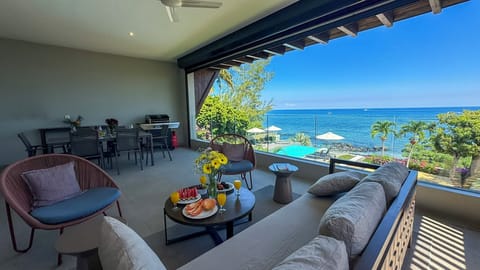 Family Apartment, 3 Bedrooms, Beach View | Terrace/patio