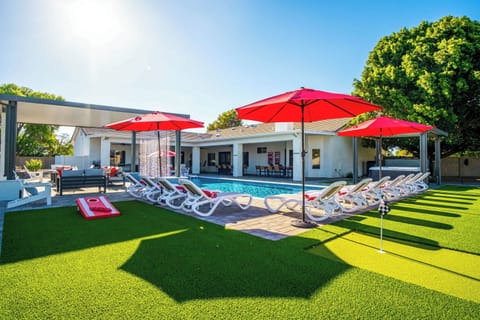 Lovely Landscape Around Pool and Hot Tub