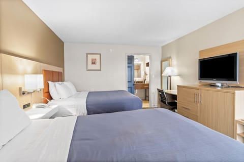 Standard Room, 2 Queen Beds, Non Smoking | Premium bedding, down comforters, desk, laptop workspace