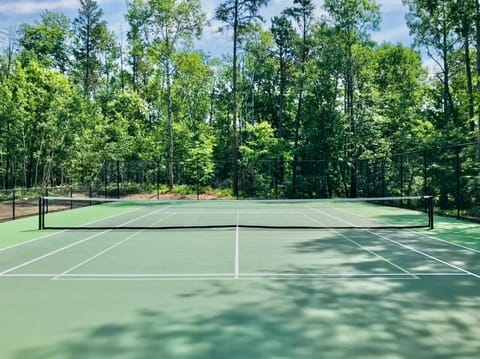 Private tennis court, also lined for pickleball