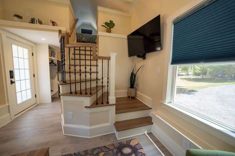 Charming staircase area with bright natural light