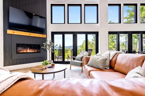 Relax by the fire and take in the sunset, or stream some of your favorite shows