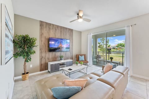 Living Room with Tv #Disney #Parks #kingdom #springs #StoreyLake #resort #Apartment #Vacation #Rental #waterpark #Kissimmee #Orlando #universal #citywalk