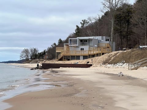 View from the South (property extends to  the stairs in the fore ground)