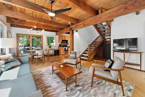 Open concept living spaces on the ground floor.