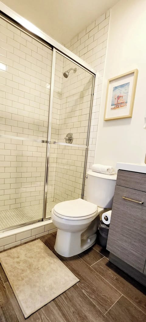 Freshen up in the private bathroom which includes a shower. 