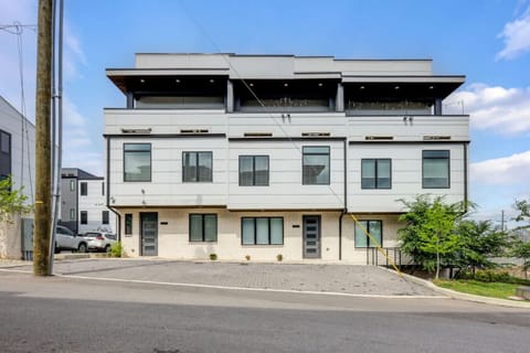 The sleek, modern townhome exterior makes a great first impression.