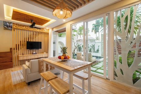 Villa, 2 Bedrooms, Pool View | Living area | Flat-screen TV