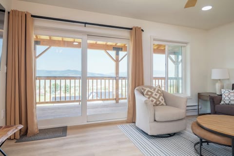 Enjoy expansive views of Philipsburg and surrounding mountains from the living area.
