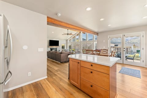 Bar open to living and dining rooms