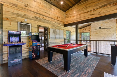 Arcade games and pool table