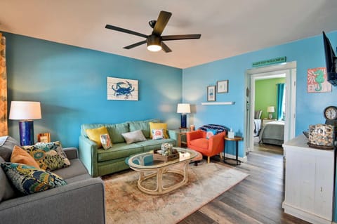 Cozy up in the living area and stream all your favorite entertainment