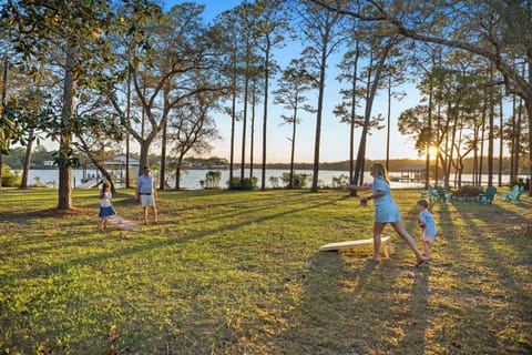 Unleash your competitive side with yard games in the fresh coastal air!