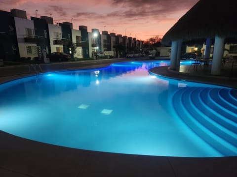 Night Pool view