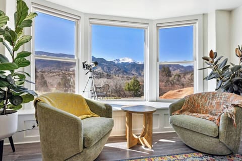 Stunning mountain views from the huge living room windows