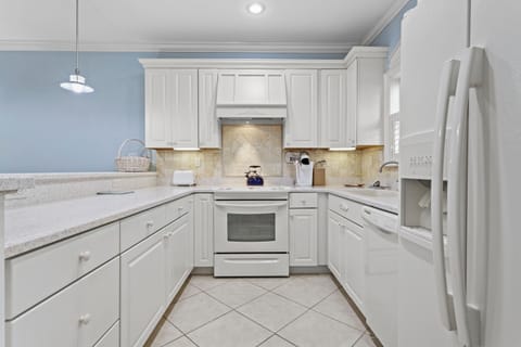 Full kitchen with keurig, blender, crock pot, and kettle