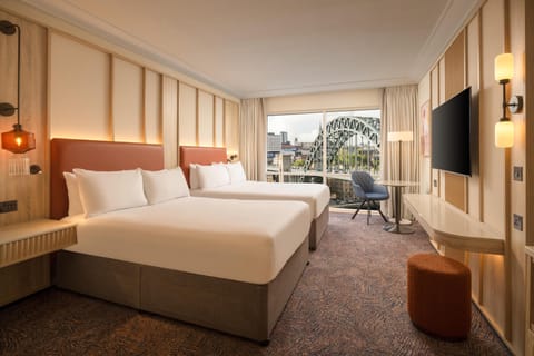 Standard Quadruple Room, 2 Double Beds | In-room safe, desk, laptop workspace, blackout drapes