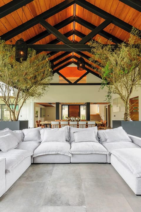 Premium House | Living area | 50-inch flat-screen TV with digital channels, fireplace