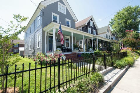 Beautiful wrap around porch with views of Long Wharf Park and the Choptank River