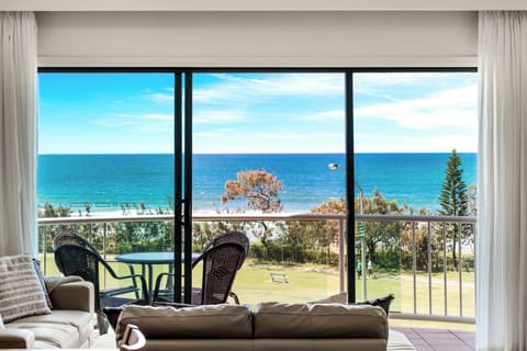 Beachfront ocean view from the kitchen, dining and living
